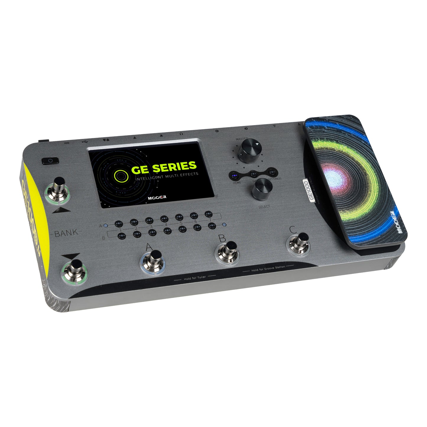 Pédalier multi-effets GE1000 Li, fichiers MNRS provenant du cloud GE (IR), 255 presets utilisateur, batterie lithium, noir