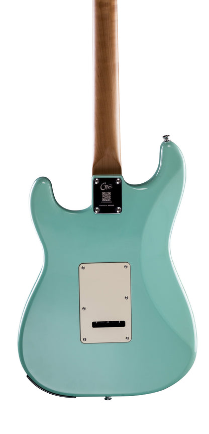 GTRS P800, corps aulne, manche érable flammé torréfié, touche palissandre, micros et processeur GTRS, mint green