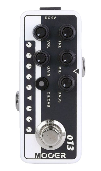 Pédale MATCHBOX, préampli numérique type American Classic combo 30W, deux canaux, EQ 3 bandes par canal, noir et blanc