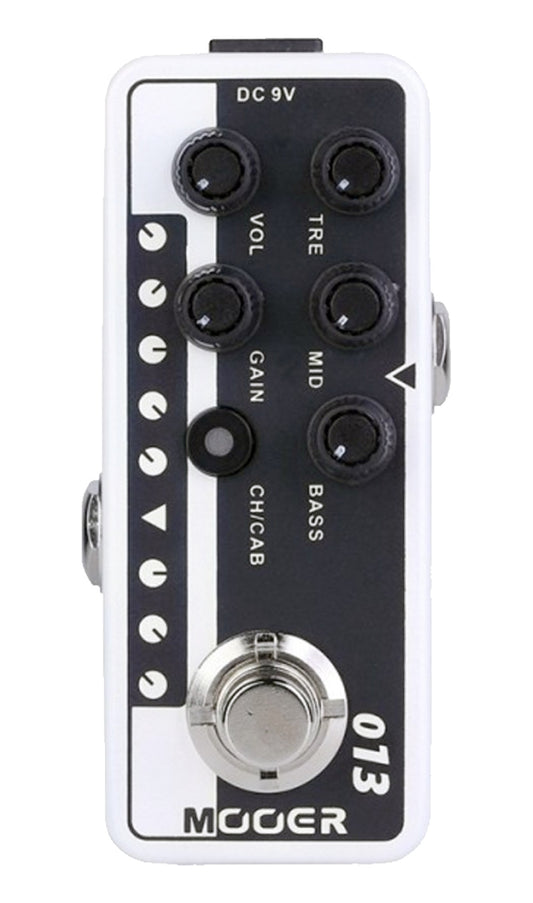 Pédale MATCHBOX, préampli numérique type American Classic combo 30W, deux canaux, EQ 3 bandes par canal, noir et blanc