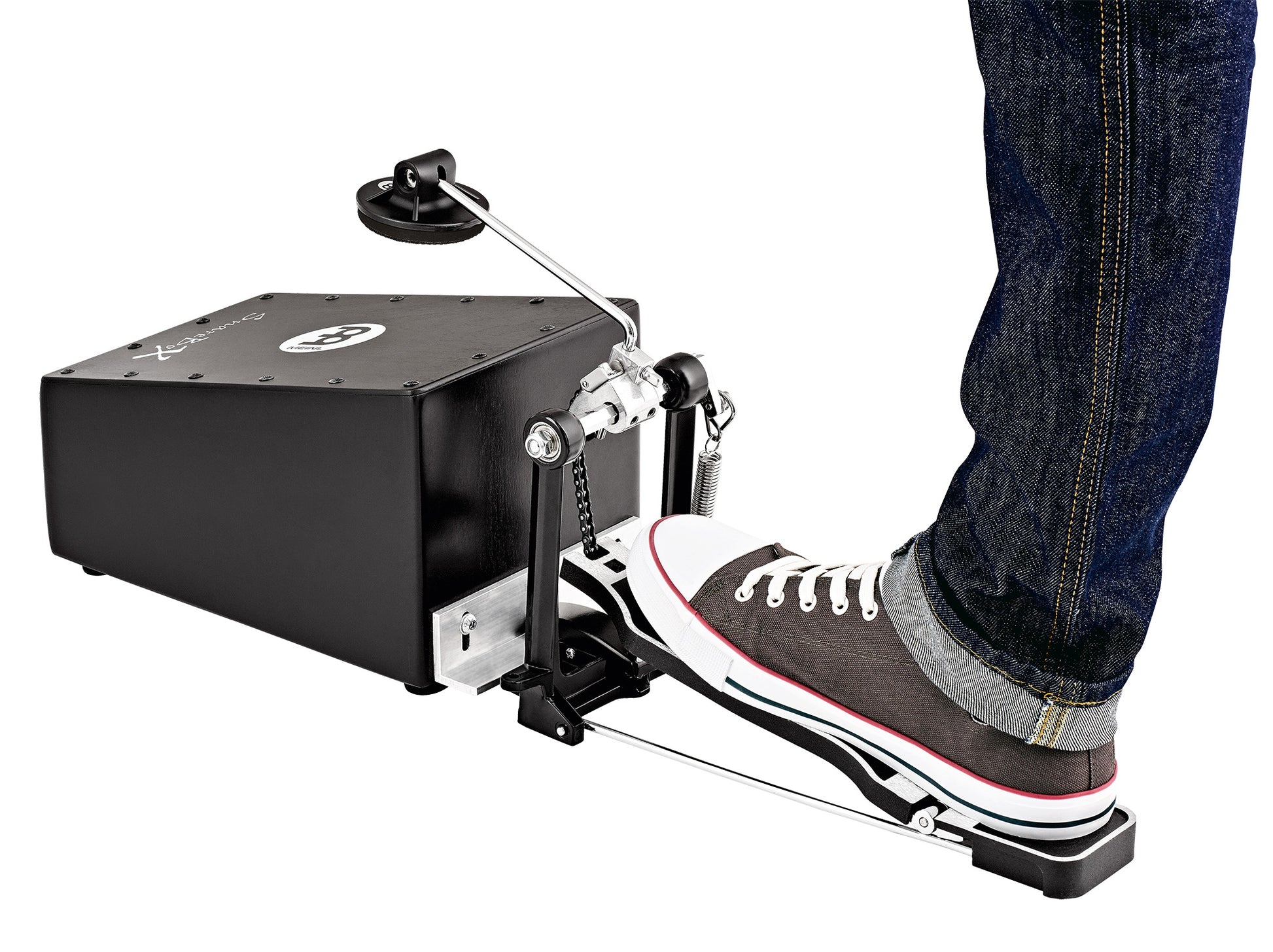 Pédale Meinl spécialement conçue pour BASSBOX/SNAREBOX en acier.