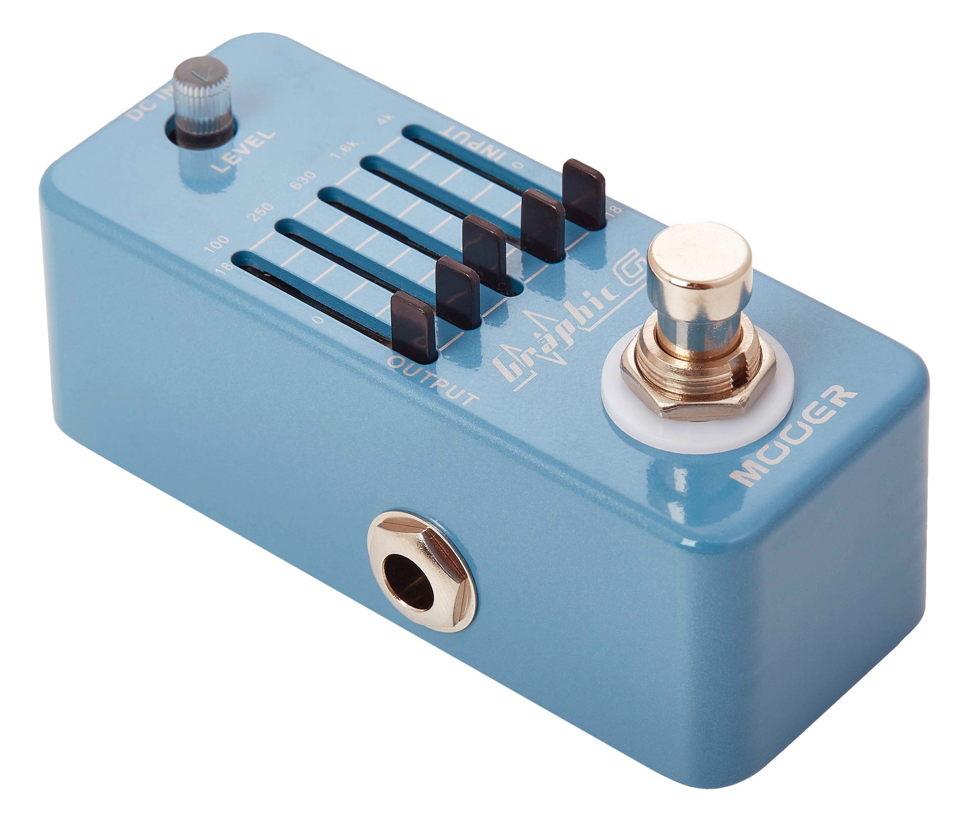 Pédale GRAPHIC G, égaliseur graphique 5 bandes (+/-18dB) pour guitare, boîtier métal, true bypass, bleu