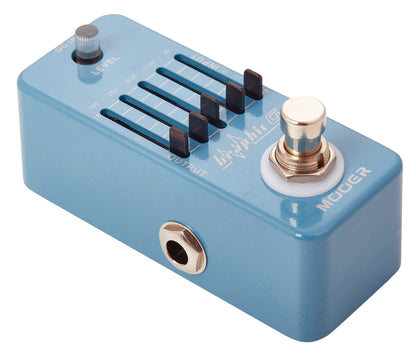 Pédale GRAPHIC G, égaliseur graphique 5 bandes (+/-18dB) pour guitare, boîtier métal, true bypass, bleu