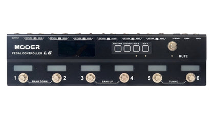 Pédalier de contrôle CONTROLLER L6, 6 switchs, programmable, 2 modes (Live/Play), 6 banques, 2 buffers, accordeur intégré, noir