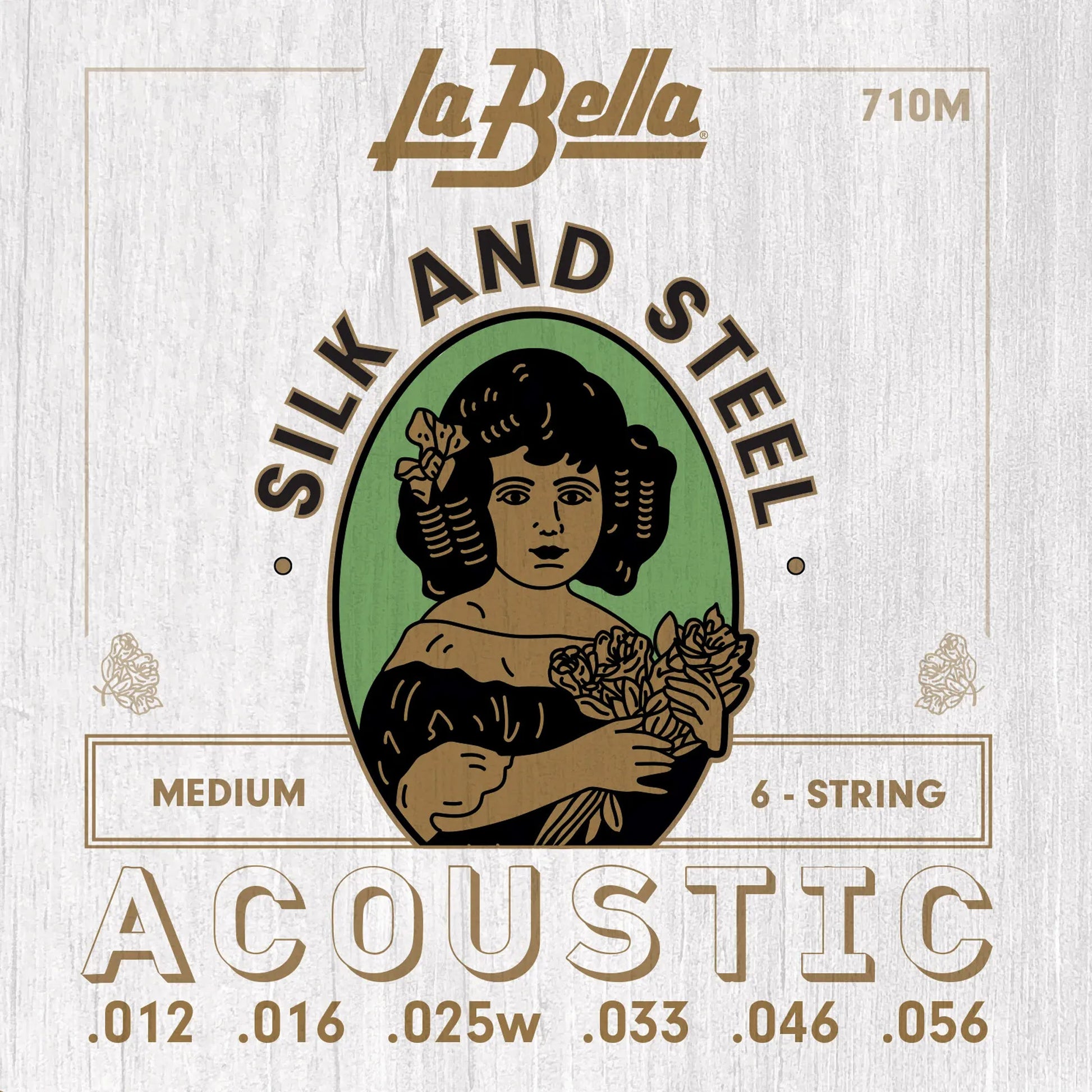 Jeu pour guitare acoustique SILK & STEEL, tirant Medium (12-16-25-33-46-56)