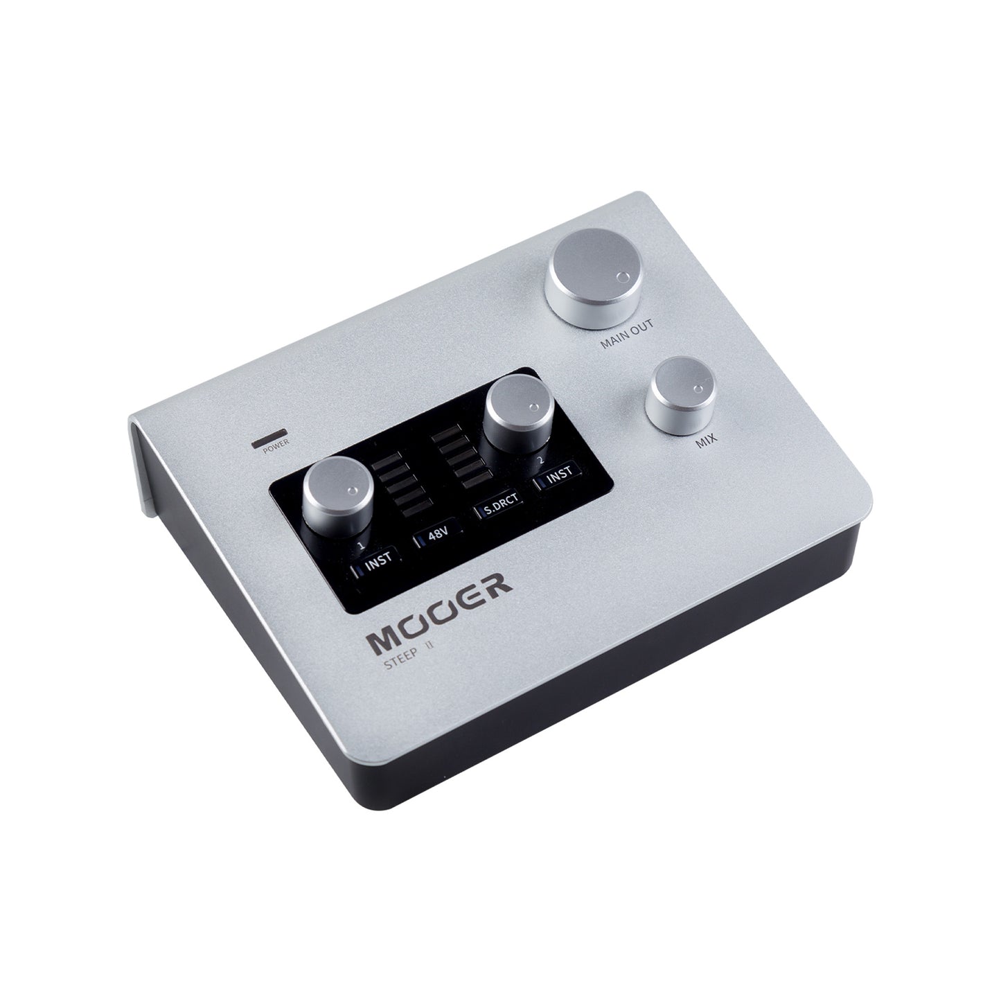 Interface audio STEEP II, 2 canaux, deux entrées combo XLR/Jack, alimentation fantôme, USB type C 2.0, MIDI In/Out, argent