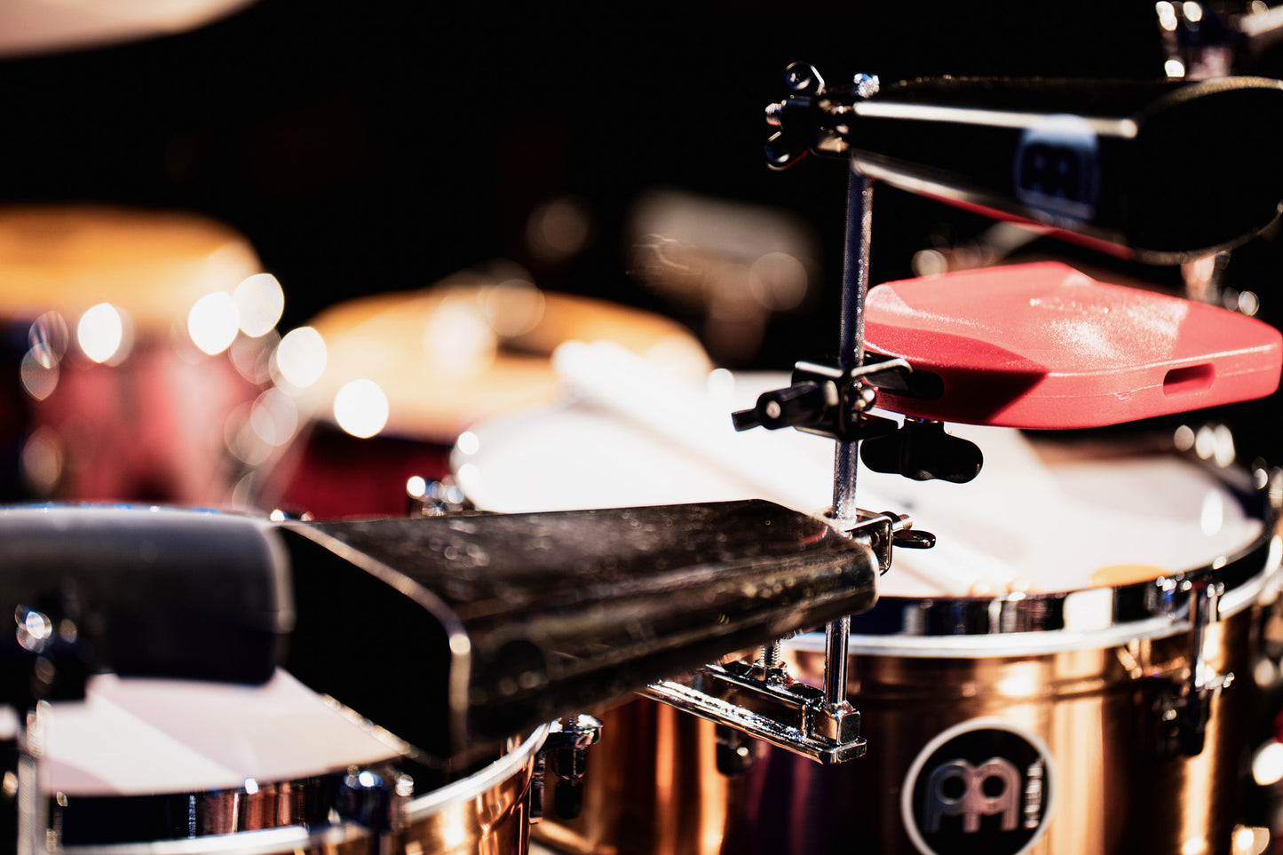 Block percussion Meinl, polyéthylène, aigu, avec attache, rouge