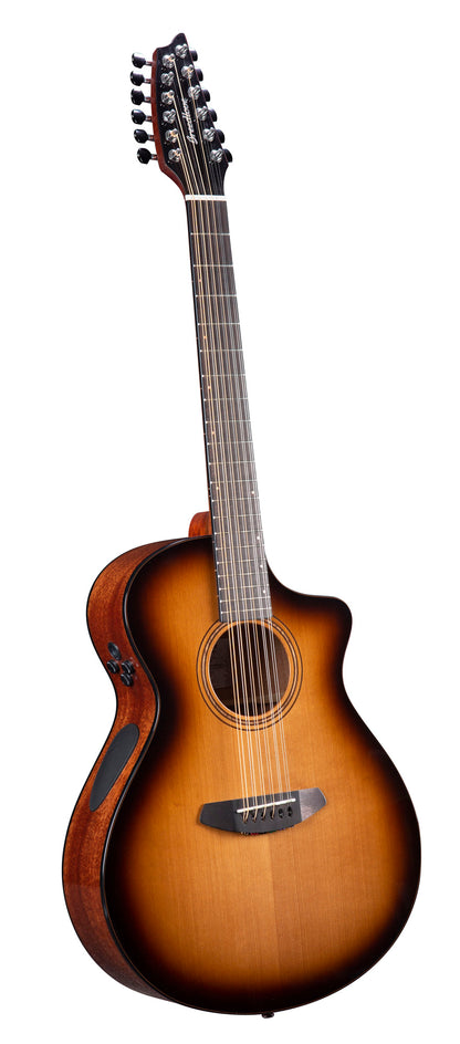 SOLO PRO CONCERT EDGEBURST 12C CE, pan coupé, table cèdre rouge massif, f/e acajou massif, EQ Fishman Flex Plus-T, étui