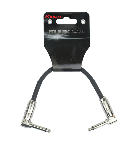 Câble patch ENTRY Jack mono coudé/Jack mono coudé, 0.15 mètres, noir