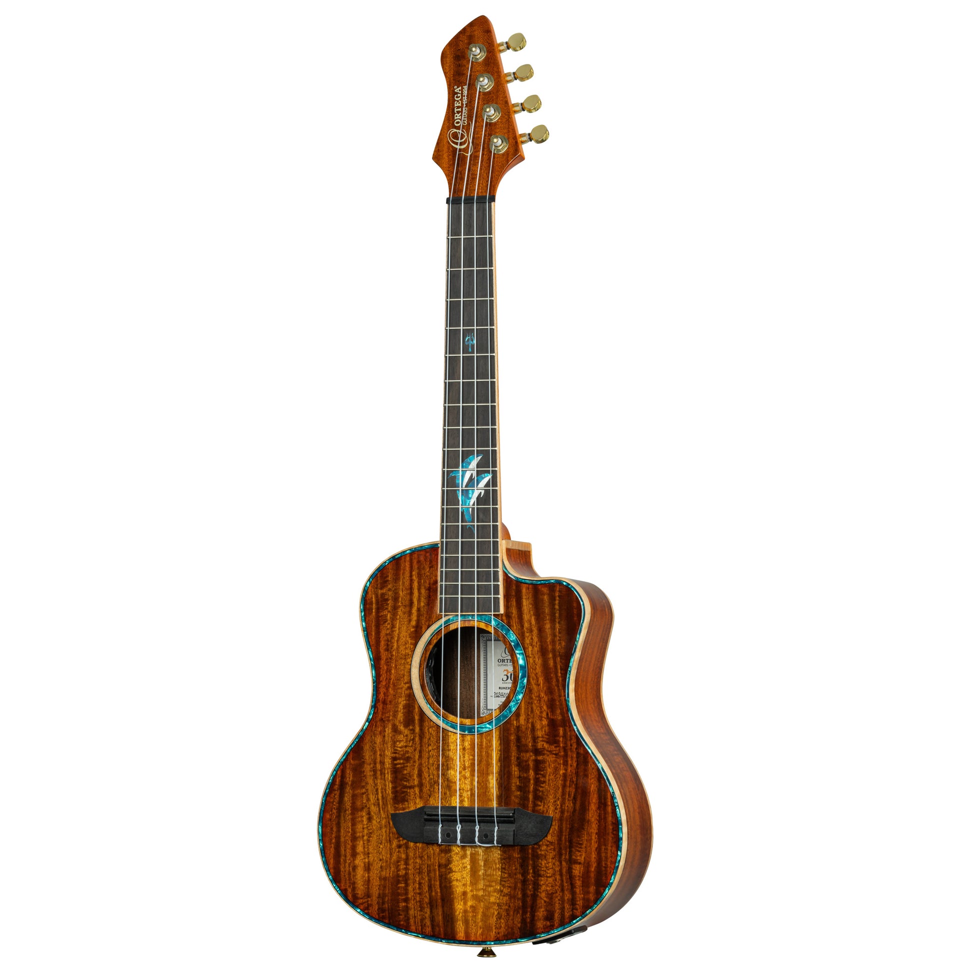 RUHZ30T-DO, modèle Ténor pan coupé, EQ Ortega MagusX/U (rechargeable), table, fond & eclisse acacia massif, housse, naturel