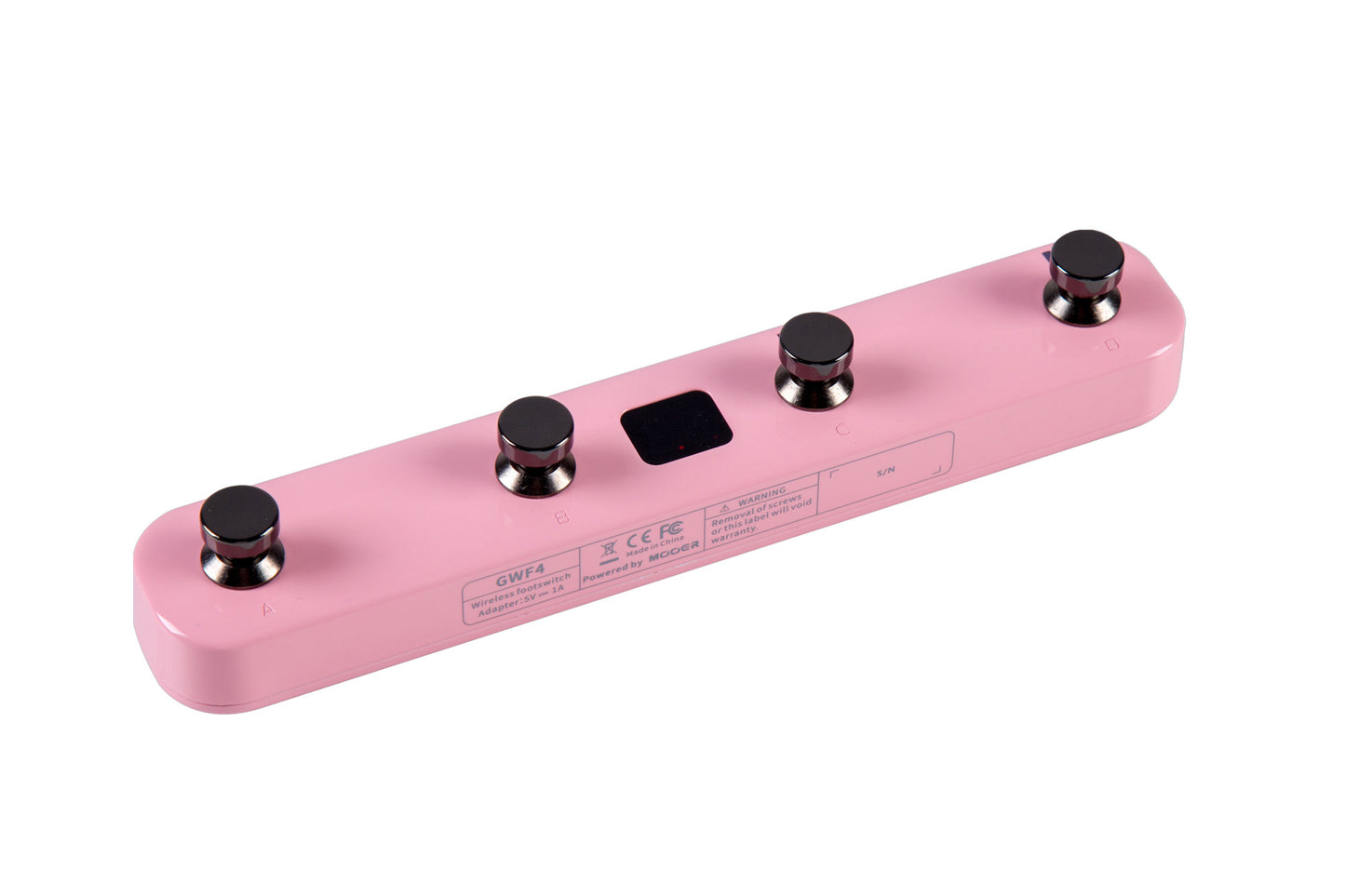Footswitch sans-fil GWF4 pour guitare GTRS et produits Mooer, 4 interrupteurs, fonctionne sur batterie rechargeable, rose