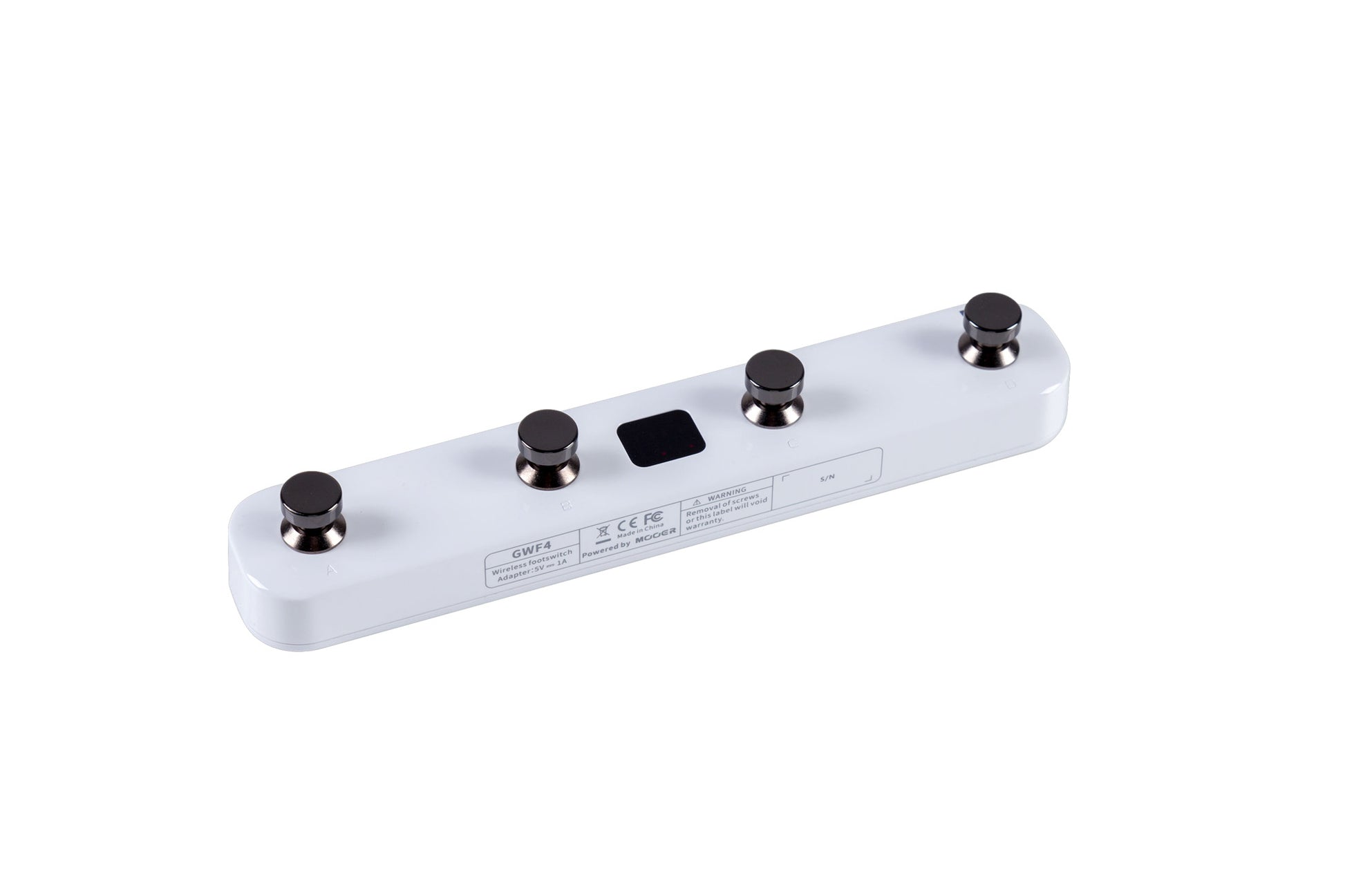 Footswitch sans-fil GWF4 pour guitare GTRS et produits Mooer, 4 interrupteurs, fonctionne sur batterie rechargeable, blanc