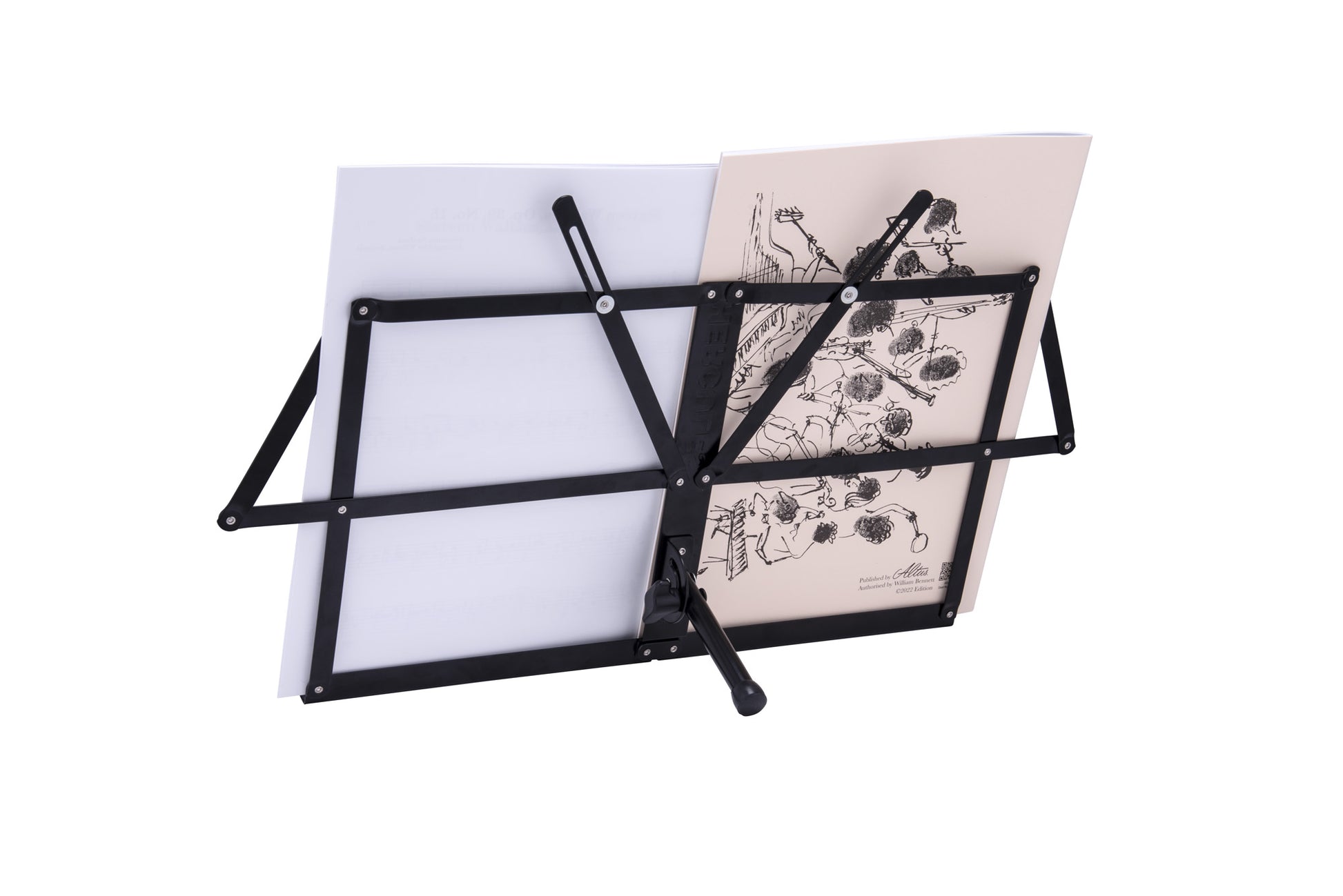 Pupitre de bureau avec plateau pliable, 4 gardes-pages, pied ajustable 180 degrés, antidérapant, housse, noir