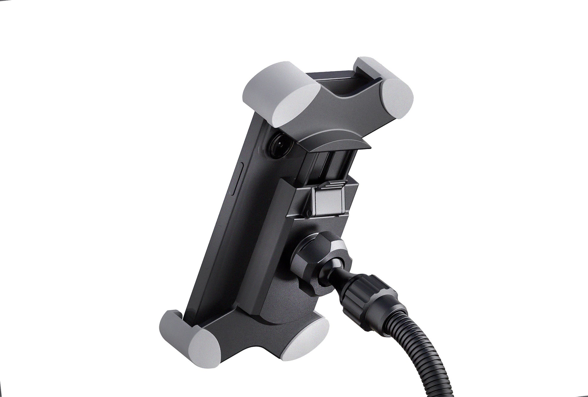 Support de tablette universel K&M 19759, sur pied.