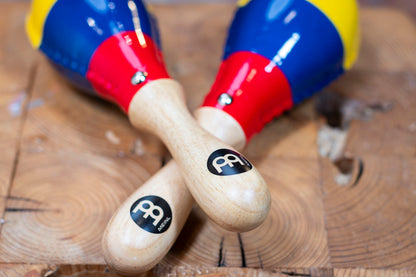 MARACAS MEINL PEAU ANIMALE MODELE STANDARD DRAPEAU COLOMBIEN