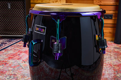 Tumba Spectrum 12" 1/2, fût Chêne Siam 3 plis, hauteur 76.2cm, peau true skin buffle, cercles SSR 4mm.