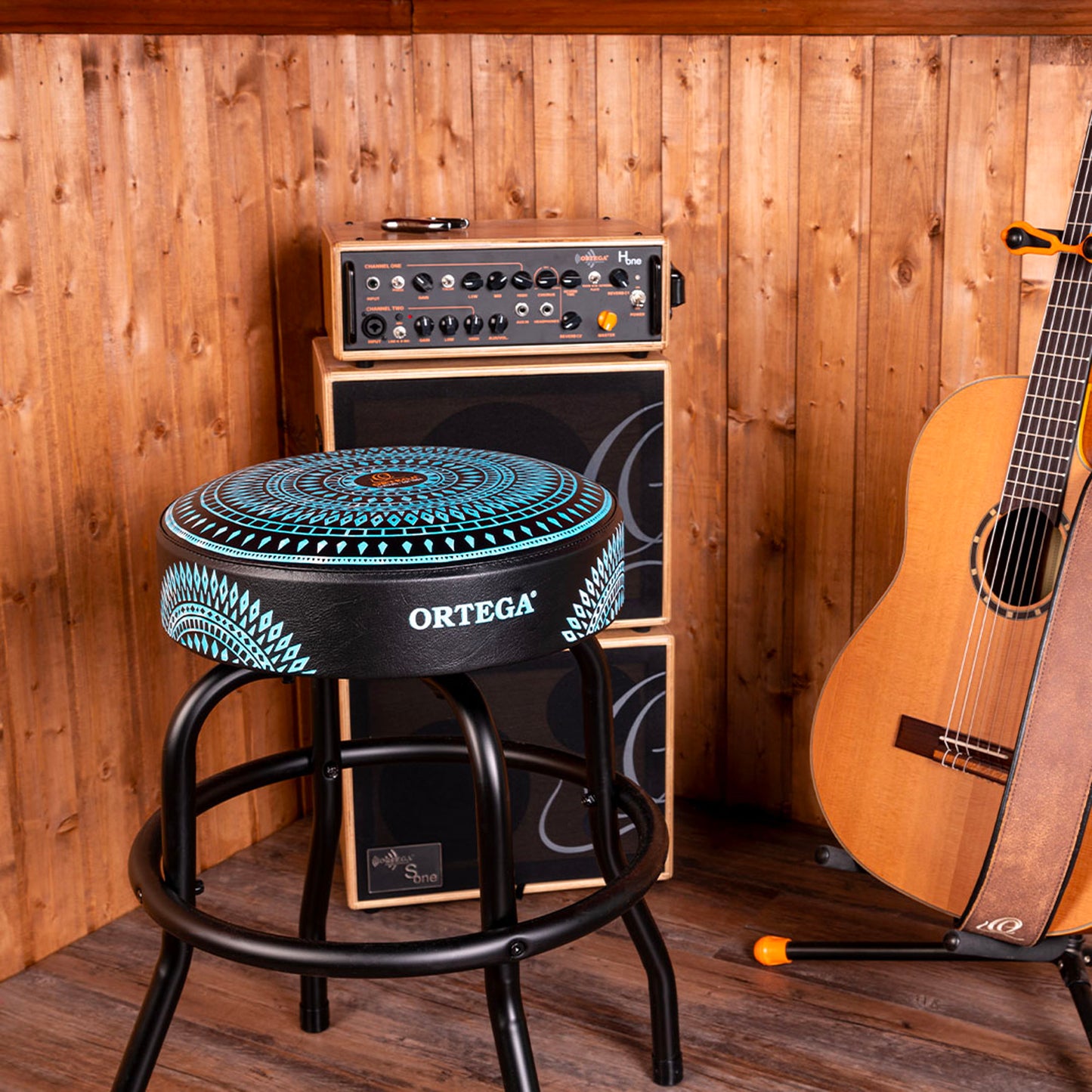 TABOURET ORTEGA 24" BLEU