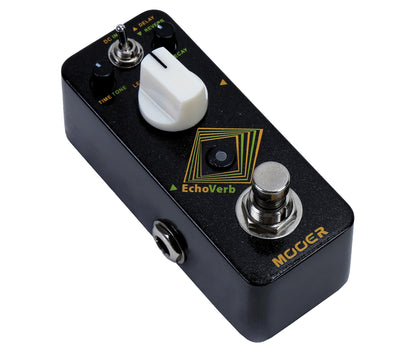 Pédale ECHOVERB, délai numérique et réverb avec fonction tap tempo, boîtier métal, true bypass, noir