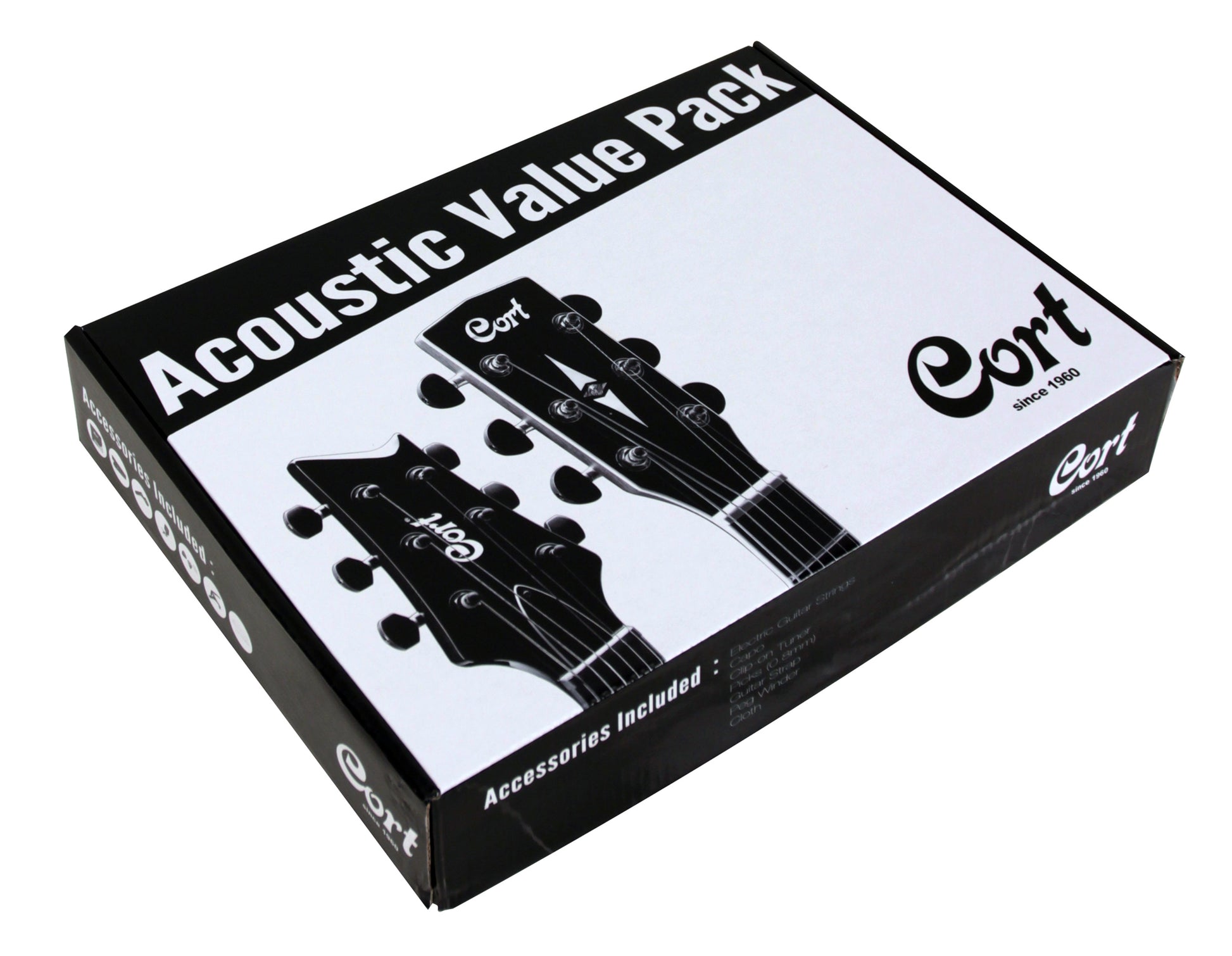 Kit accessoires guitare acoustique: jeu de cordes, capodastre, courroie, enrouleur de cordes, médiators, chiffon doux, accordeur