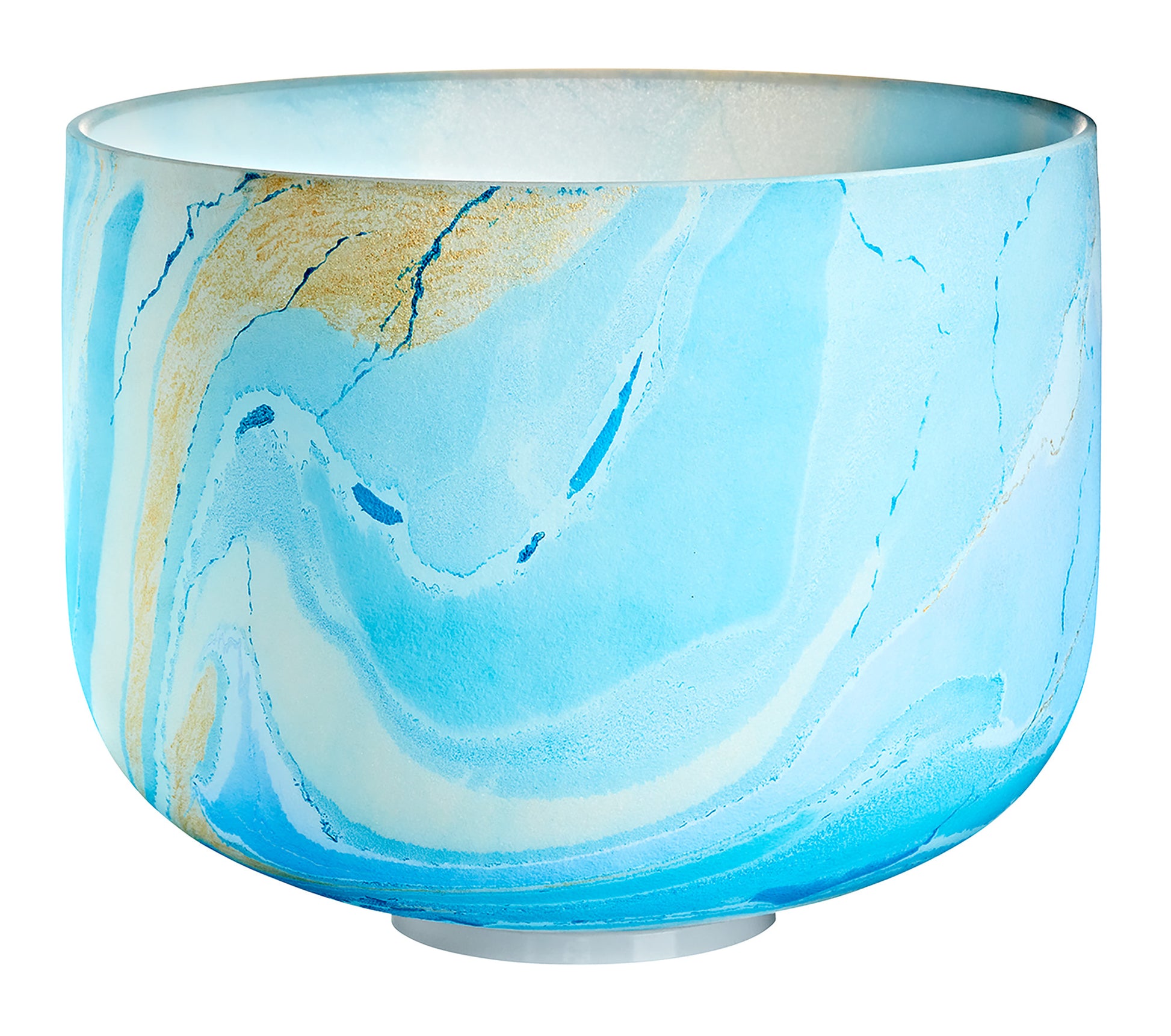 SINGING BOWL SONIC ENERGY CRISTAL 10" BLEU CIEL, NOTE G4 CHAKRA GORGE