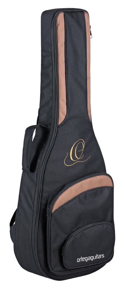 RCE125SN, modèle Slim Neck, pan coupé, EQ MagusPro, table épicéa, fond acajou, manche acajou (sillet 48 mm), housse, noir satiné