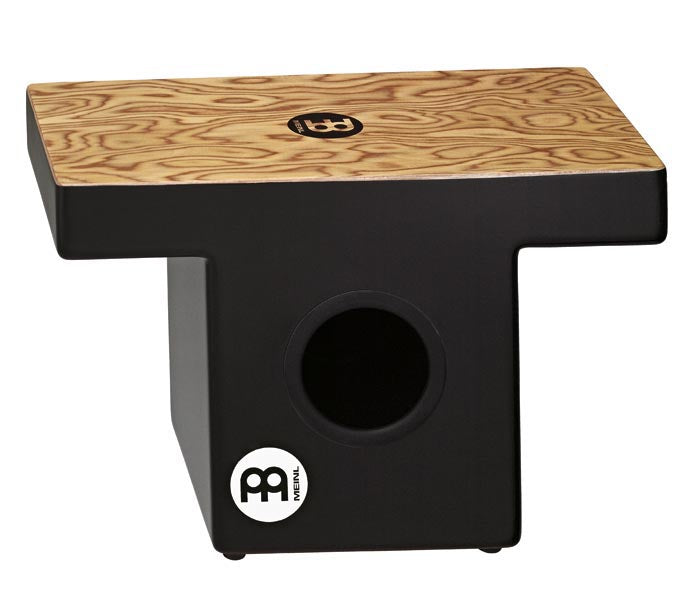Slap-Top Cajon, surface de frappe supérieure Makah-Burl, corps fibres, timbre interne, design confortable, noir