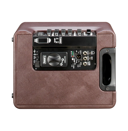 Ampli guitare acoustique 60W (Classe D) A-Fresco-2, HP 8" double cône, 2 canaux identiques, alimenté par accu Li-Ion inclus