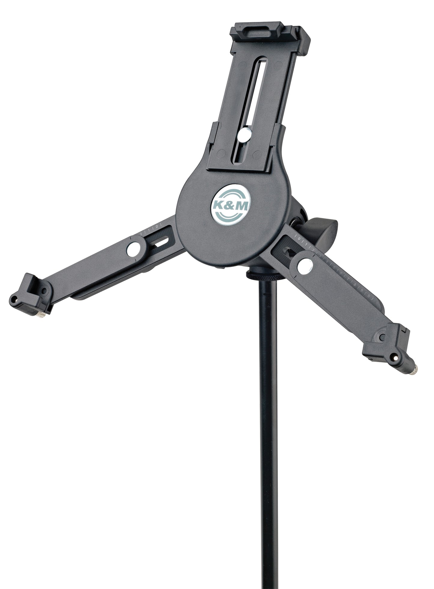Support de tablette universel K&M 19790, fixation sur pied