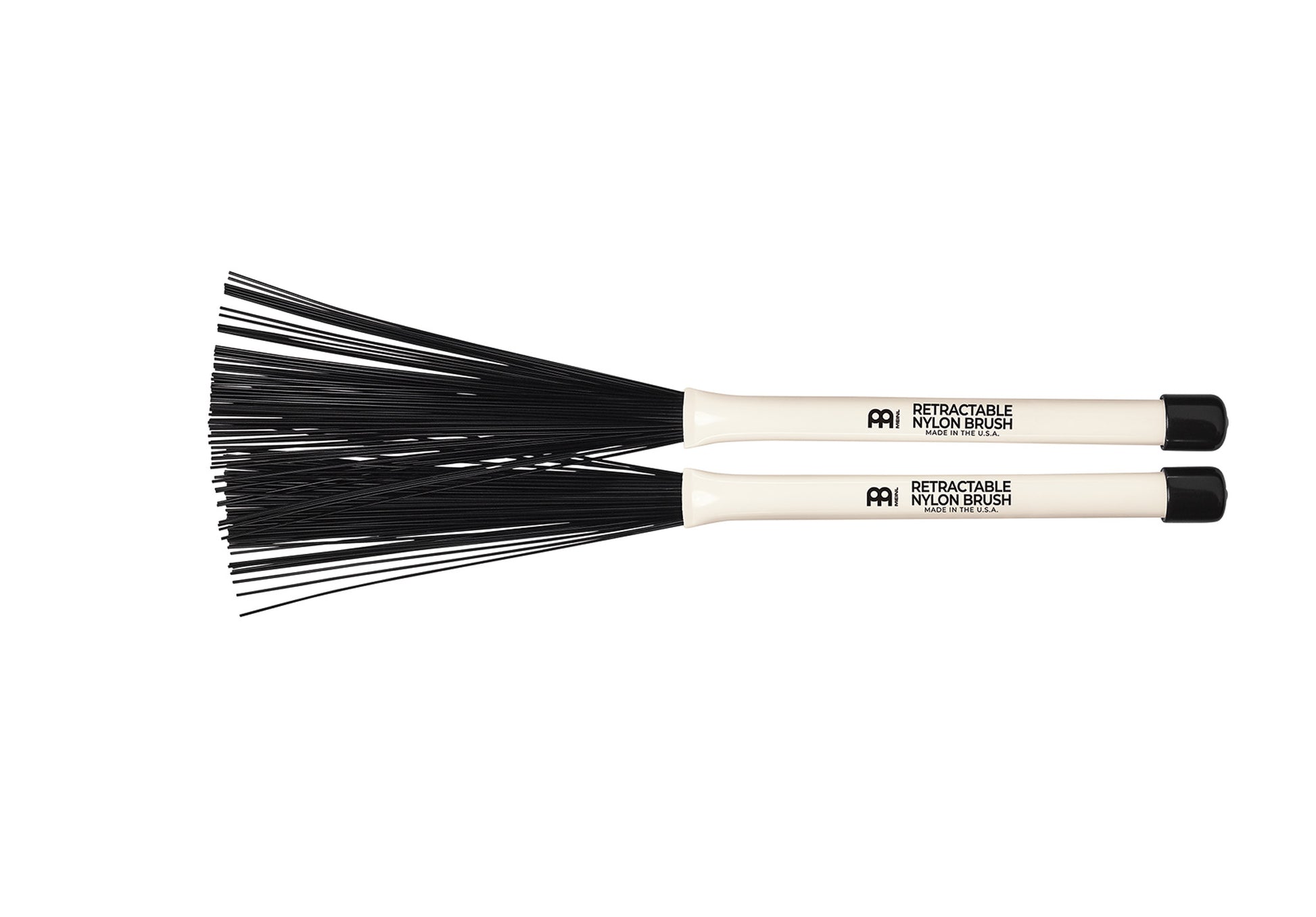 Balais nylon noir, rétractables, blanc
