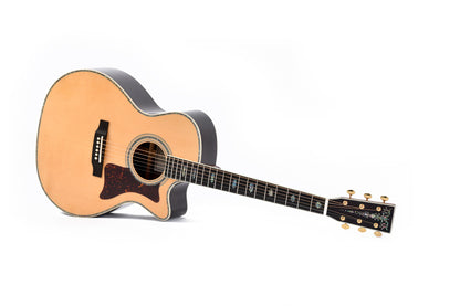 Modèle SGRC-41E, Grand OM pan coupé, table épicéa Sitka massif, f/e palissandre massif, touche ébène, EQ LR Baggs, soft case