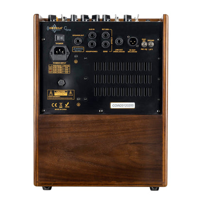 CONE-WND, ampli combo guitare acoustique 100W, deux canaux, réverb & chorus intégrés, avec housse, noyer foncé satiné et noir