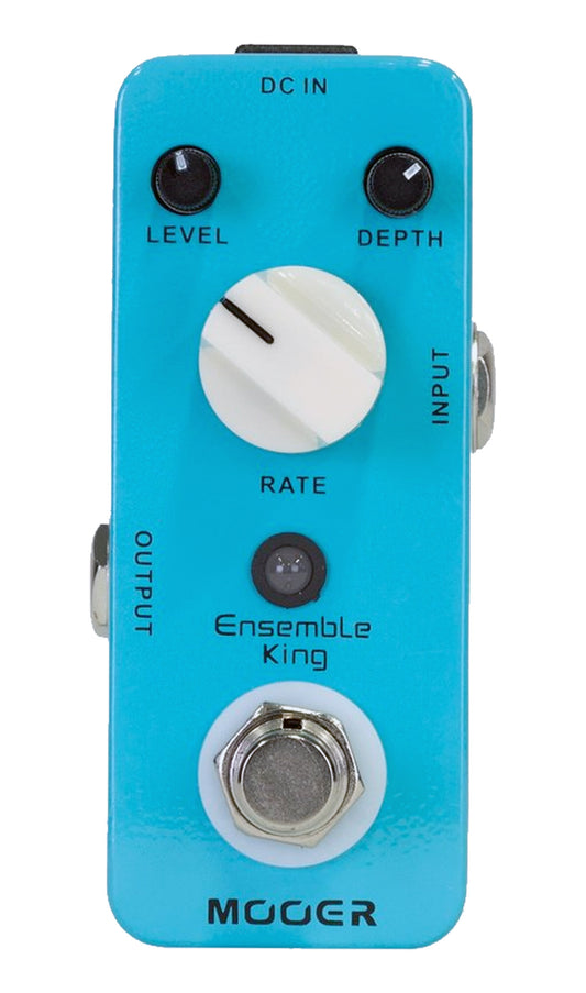 Pédale ENSEMBLE KING, chorus analogique, boîtier métal, true bypass, bleu