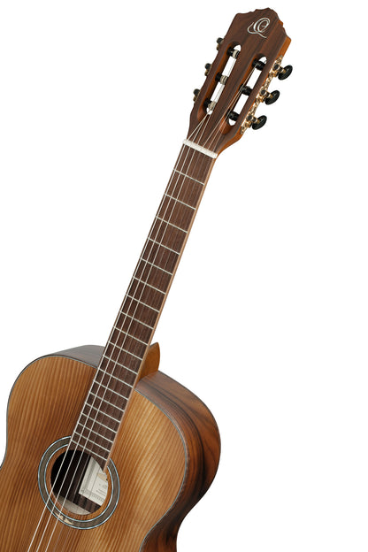 R23RO, table épicéa massif torréfié, fond & éclisses pao ferro, manche érable torréfié, housse, marron