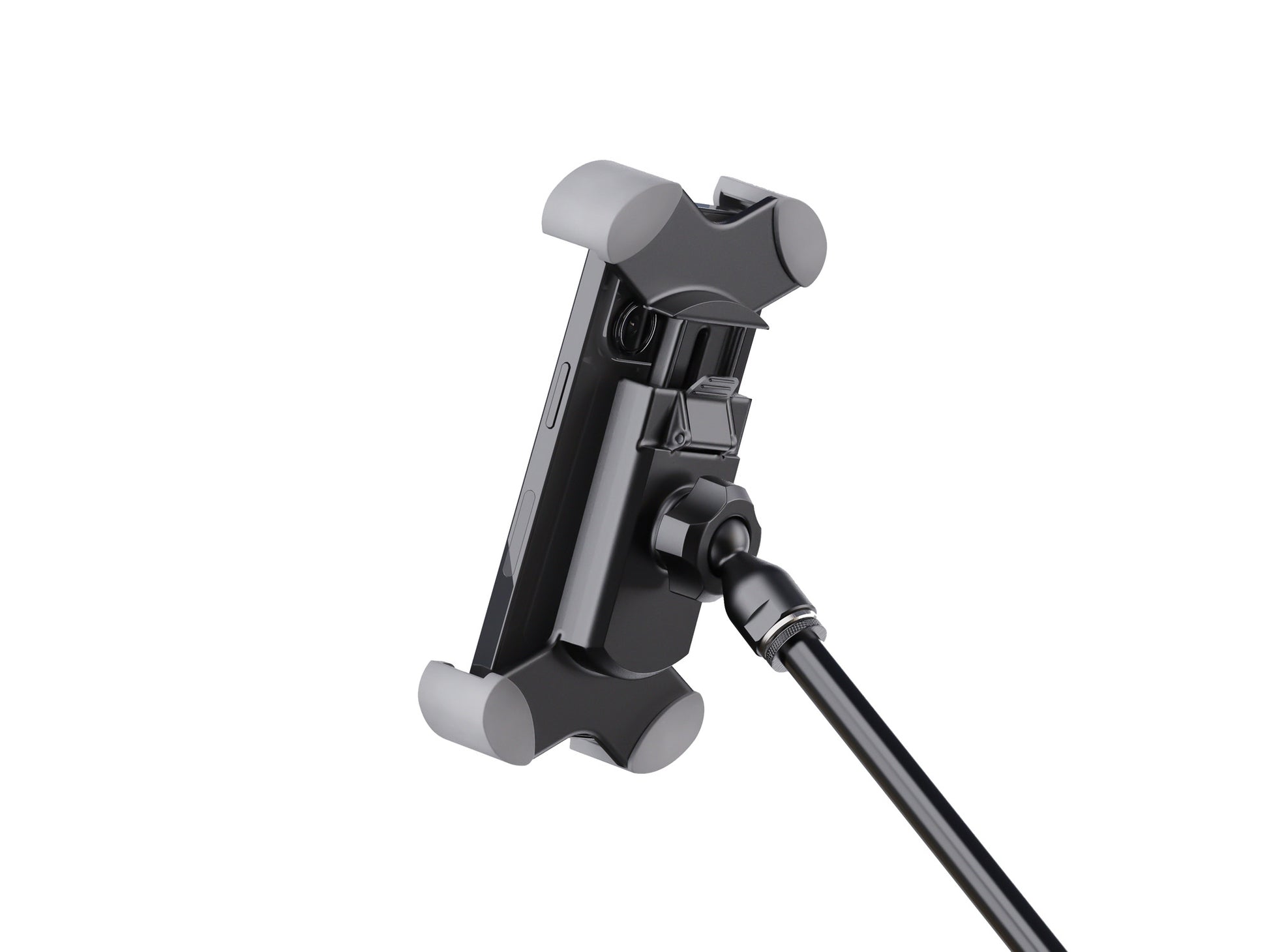 SUPPORT DE SMARTPHONE UNIVERSEL K&M 19753, FIXATION FILETAGE 3/8" ET 5/8", NOIR