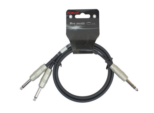 Câble patch MEDIUM Jack stéréo/2x Jack mono, 3 mètres, noir