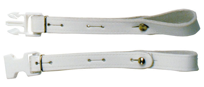 Fixe courroie dos, cuir blanc, à clipser
