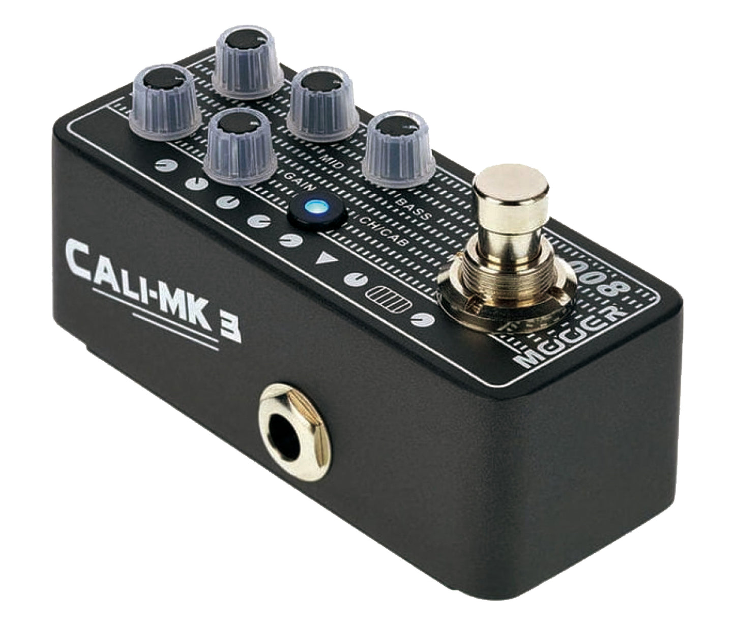 Pédale CALI-MK3, préampli numérique type US High-Gain standard, deux canaux, EQ 3 bandes par canal, noir