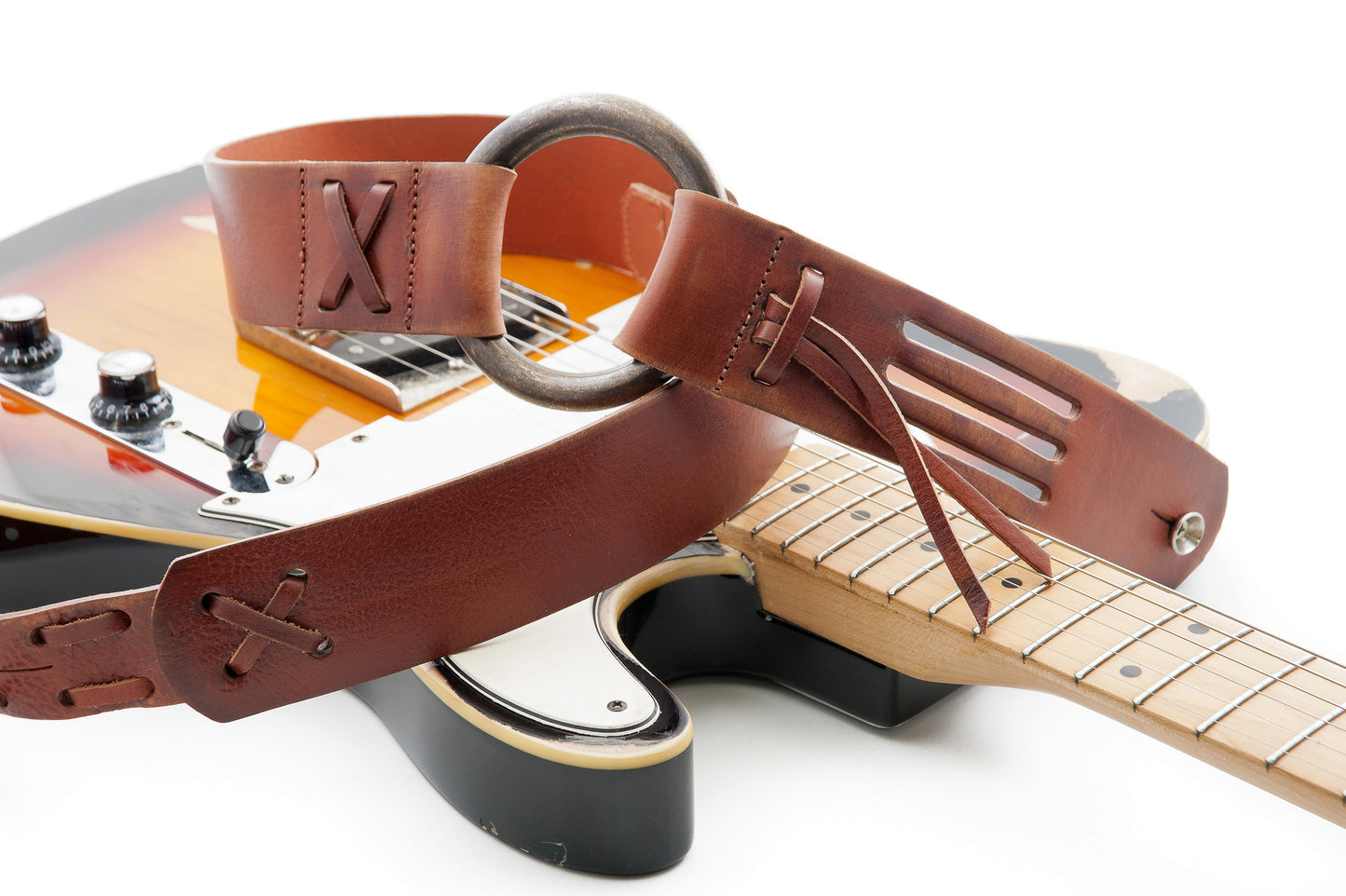 Courroie modèle LEGEND DA, cuir haute qualité, boucle métal, largeur 5 cm, longueur 95 à 145 cm, woody