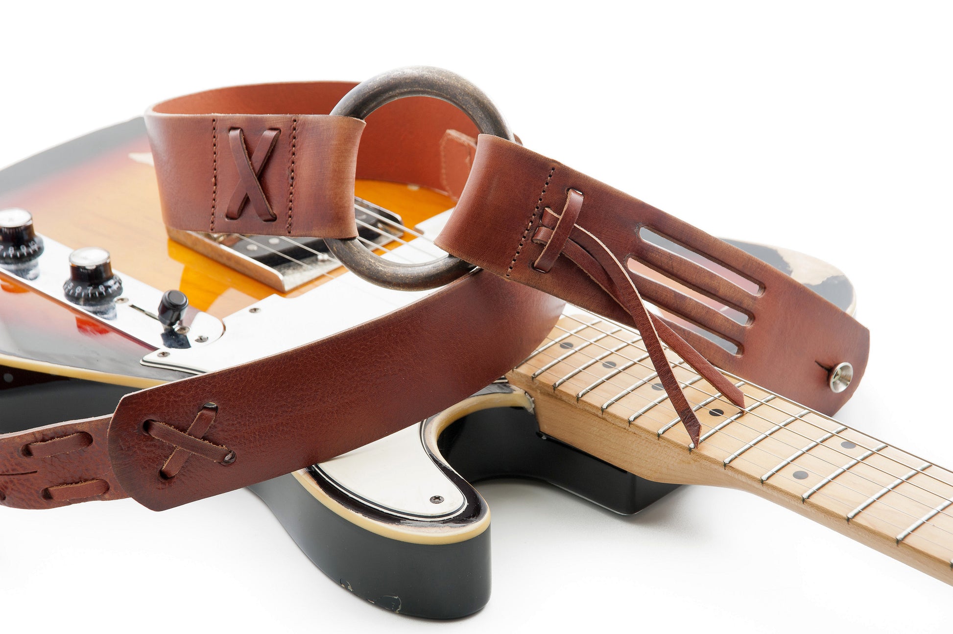 Courroie modèle LEGEND DA, cuir haute qualité, boucle métal, largeur 5 cm, longueur 95 à 145 cm, woody