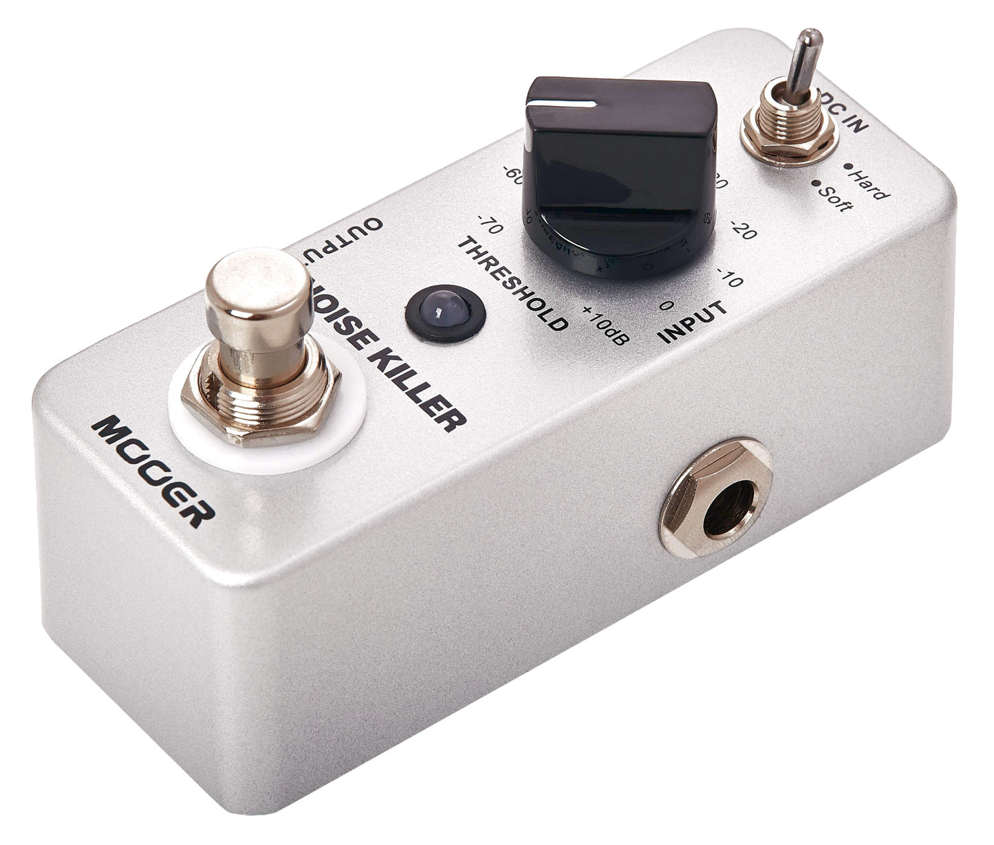 Pédale NOISE KILLER, réducteur de bruit 2 modes (Hard/Soft), boîtier métal, true bypass, blanc