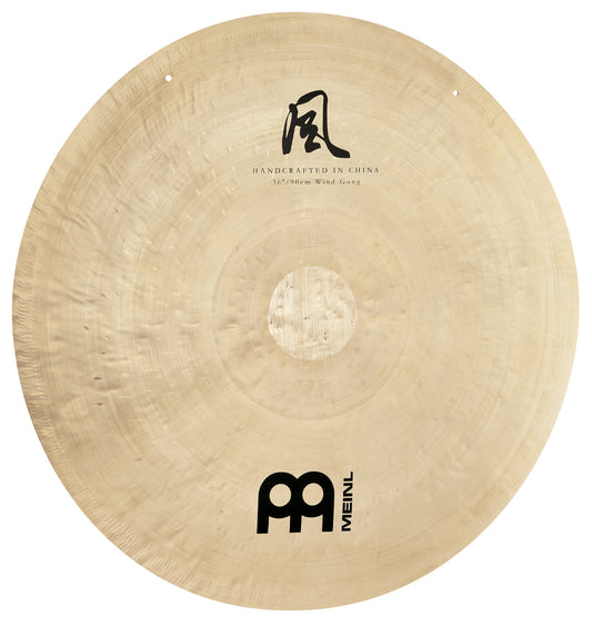 Wind gong 30" (75cm), 9.5kg, alliage spécial de bronze, fabrication traditionnelle, livré avec mailloche adaptée, brillante