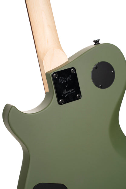 MBM-2H-B, signature Matt Bellamy, corps tilleul, manche érable, micros,"Kill" bouton, vert olive satiné