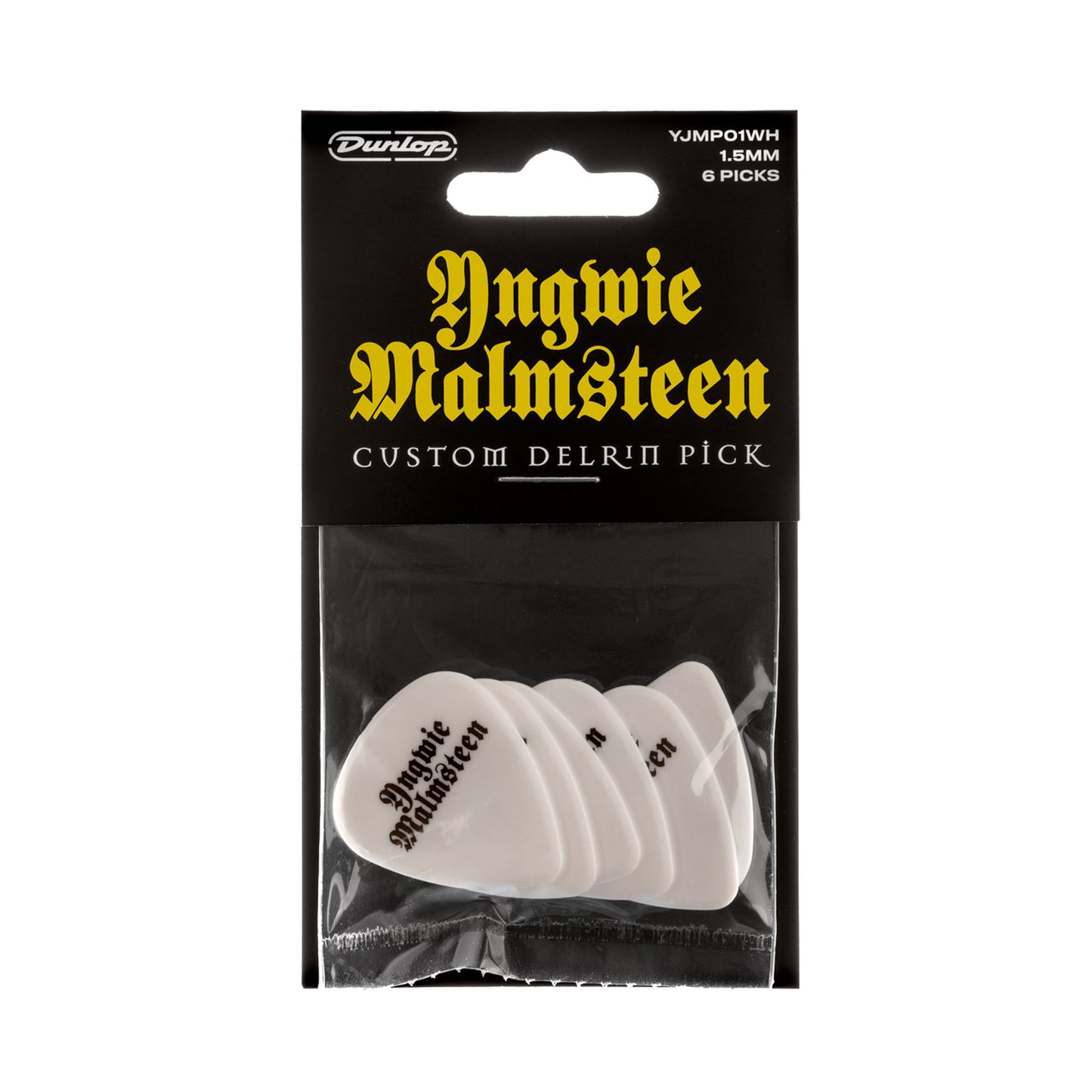 Sachet de 6 médiators Yngwie Malmsteen Custom Delrin 1.5 mm