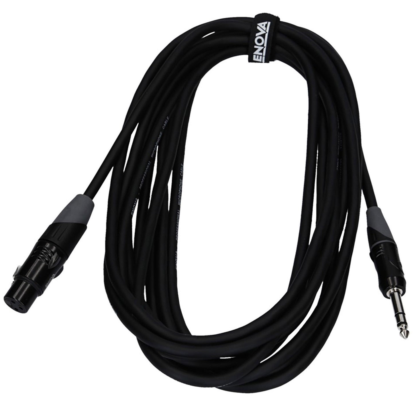 Câble micro XLR femelle/Jack stéréo, 6 mètres, noir