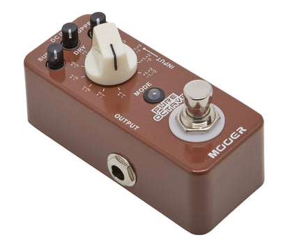 Pédale PURE OCTAVE, octaver polyphonique 11 modes, boîtier métal, true bypass, brun