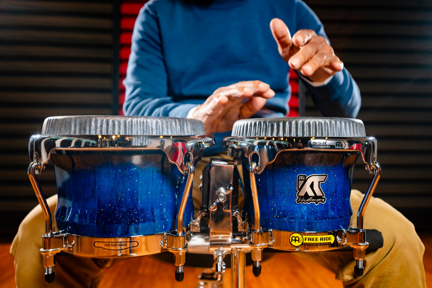 Paire bongos W. 'Kachiro' Thompson 7" & 8" 1/2