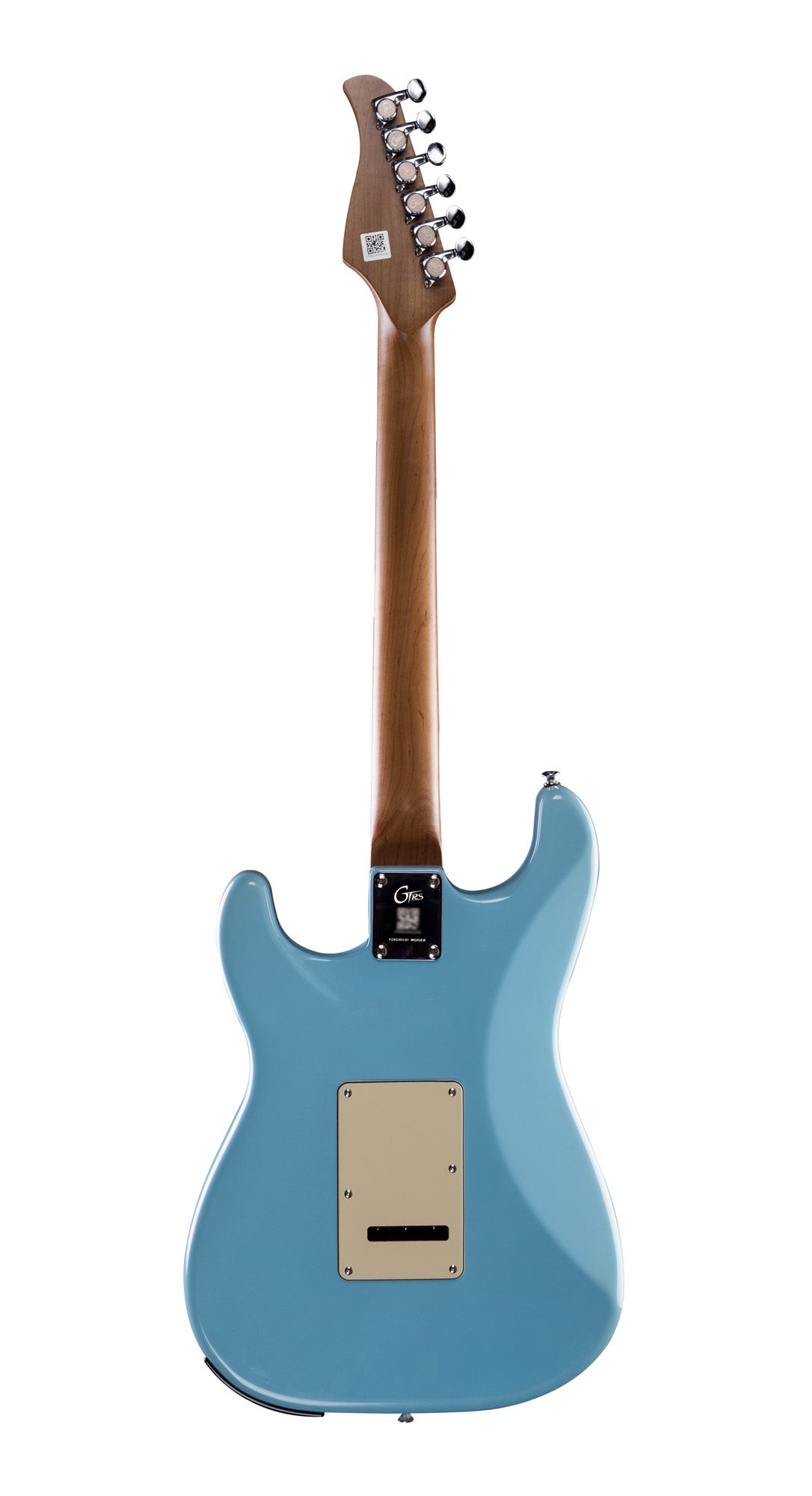 GTRS P800, corps aulne, manche érable flammé torréfié, touche palissandre, micros et processeur GTRS, tiffany blue