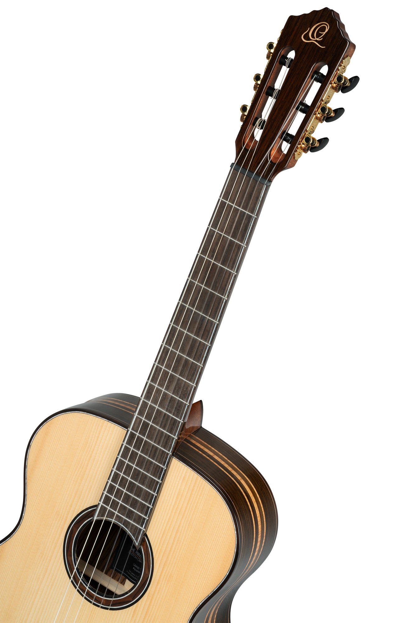 GRANDSUITE, modèle Slim Neck, table épicéa massif, fond & éclisses palissandre, nat. brillant