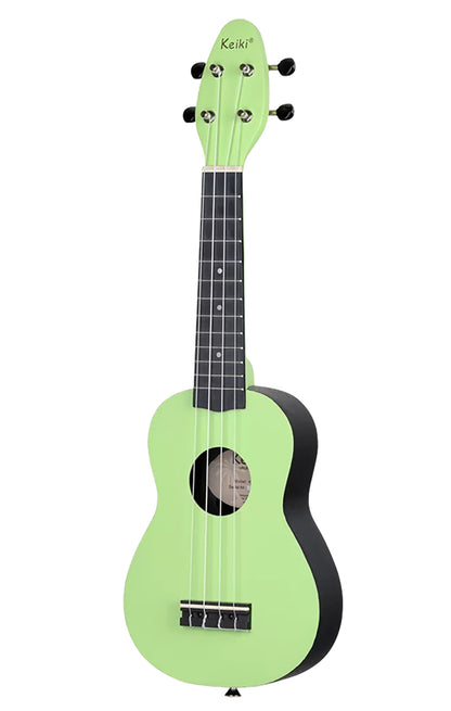 K2-TMO, pack ukulélé Soprano, table agathis, corps ABS galbé, manche okoumé, 12 frettes, accessoires, tomatillo satiné