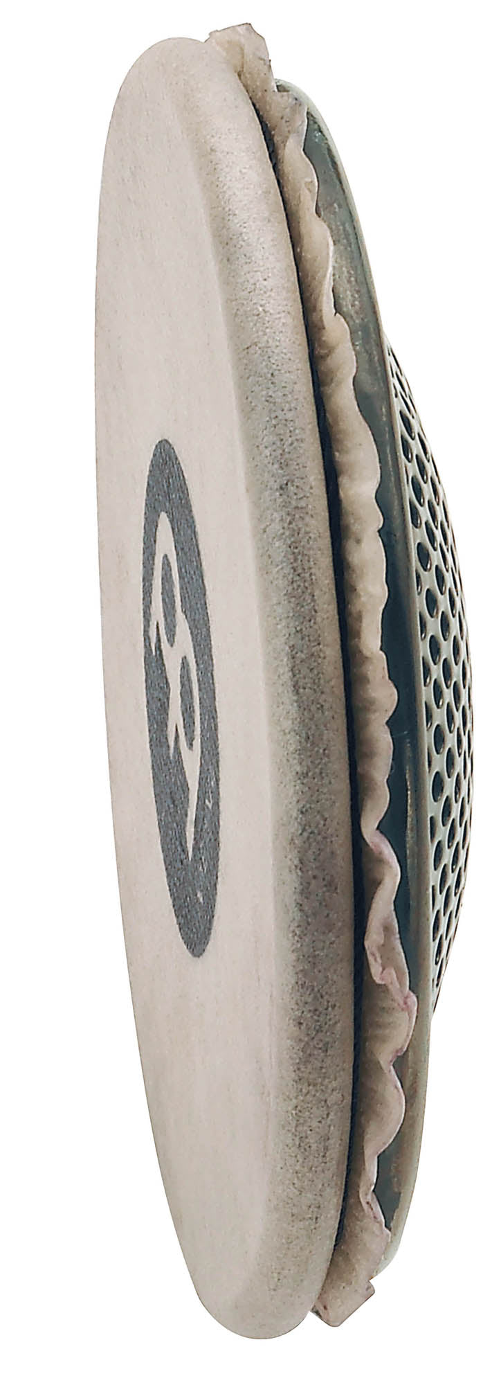 Spark shaker, avec peau chèvre, taille médium, variations et effets sonores, finition nickel noir